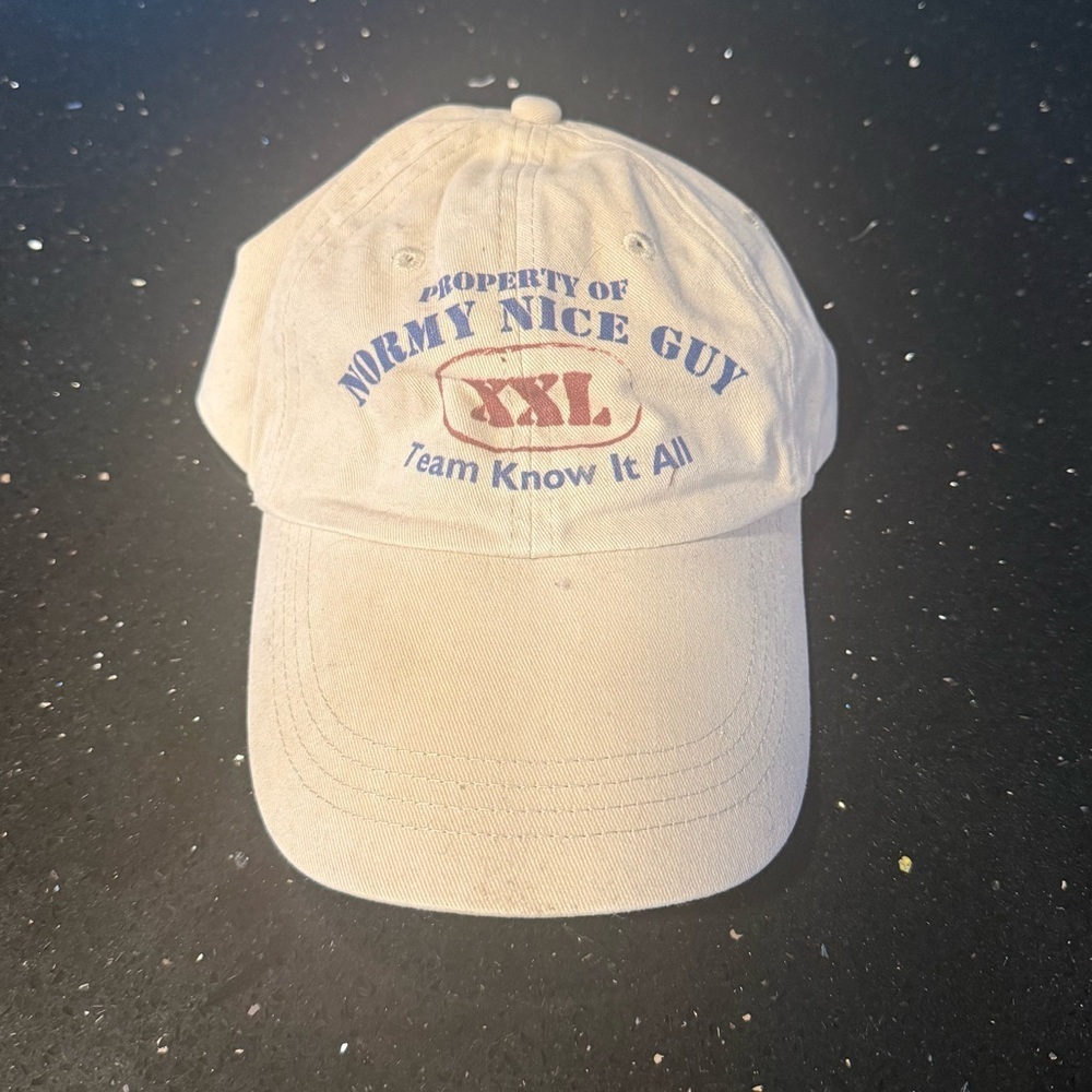 Property of Normy Nice Guy Beige Embroidered Cap